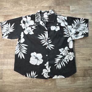 Vintage Hot Stuff Hawaiian Shirt Palm Trees Men's Size 42 Made In USA